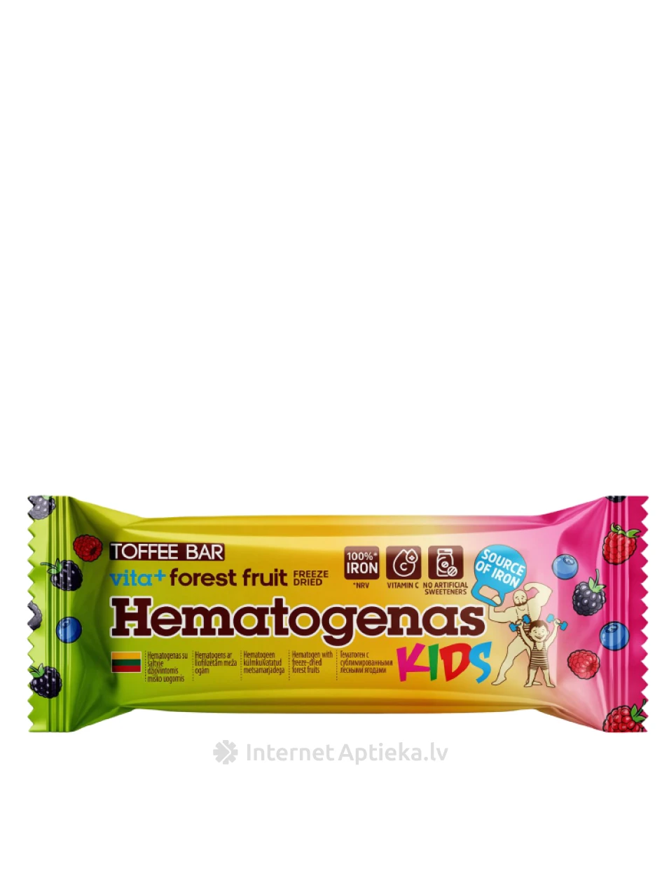 Hematogenas vita+ Kids ar meža ogu garšu, 33 g | internetaptieka.lv