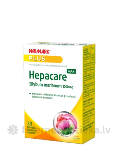 Walmark Hepacare MAX Silybum marianum 1000 mg tabletės, 30 vnt | internetaptieka.lv
