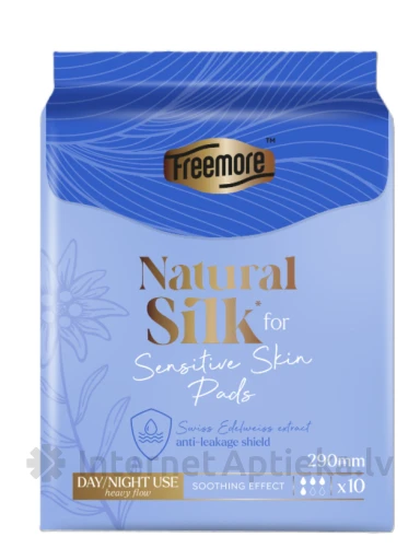 Freemore Natural Silk (день/ночь) Гигиенические прокладки, 10 шт. | internetaptieka.lv