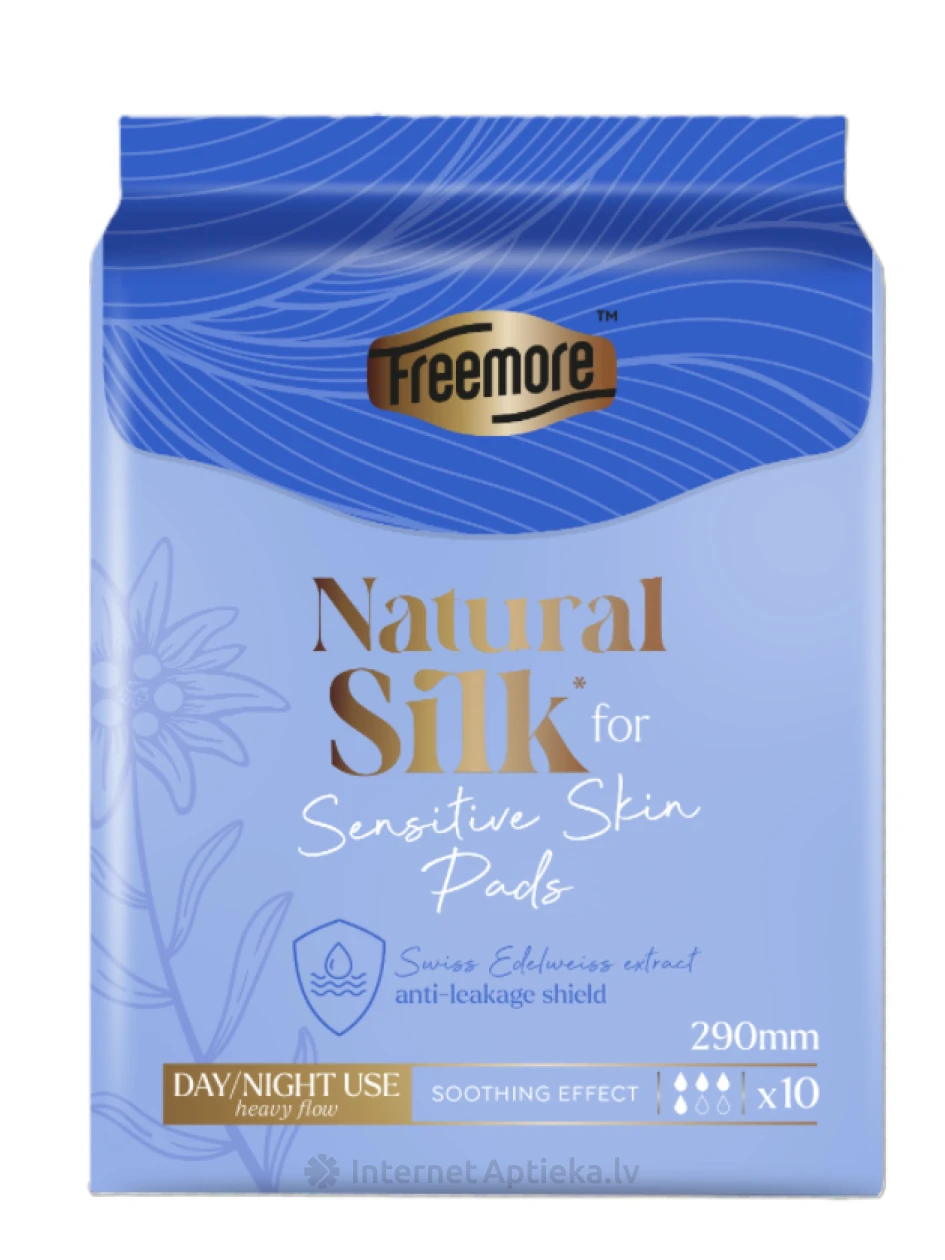 Freemore Natural Silk (день/ночь) Гигиенические прокладки, 10 шт. | internetaptieka.lv
