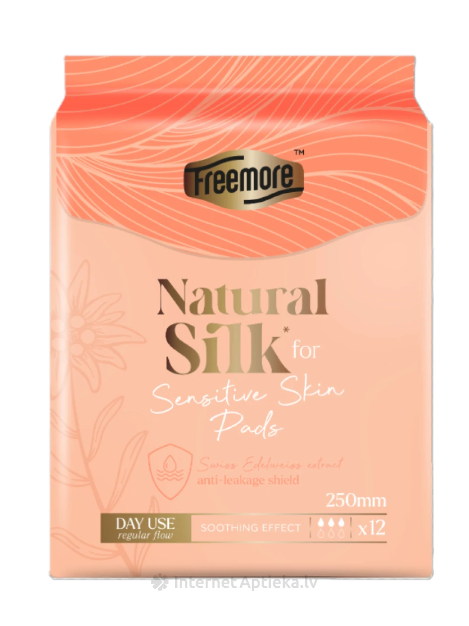 Freemore Natural Silk Day Use Гигиенические прокладки, 12 шт. | internetaptieka.lv