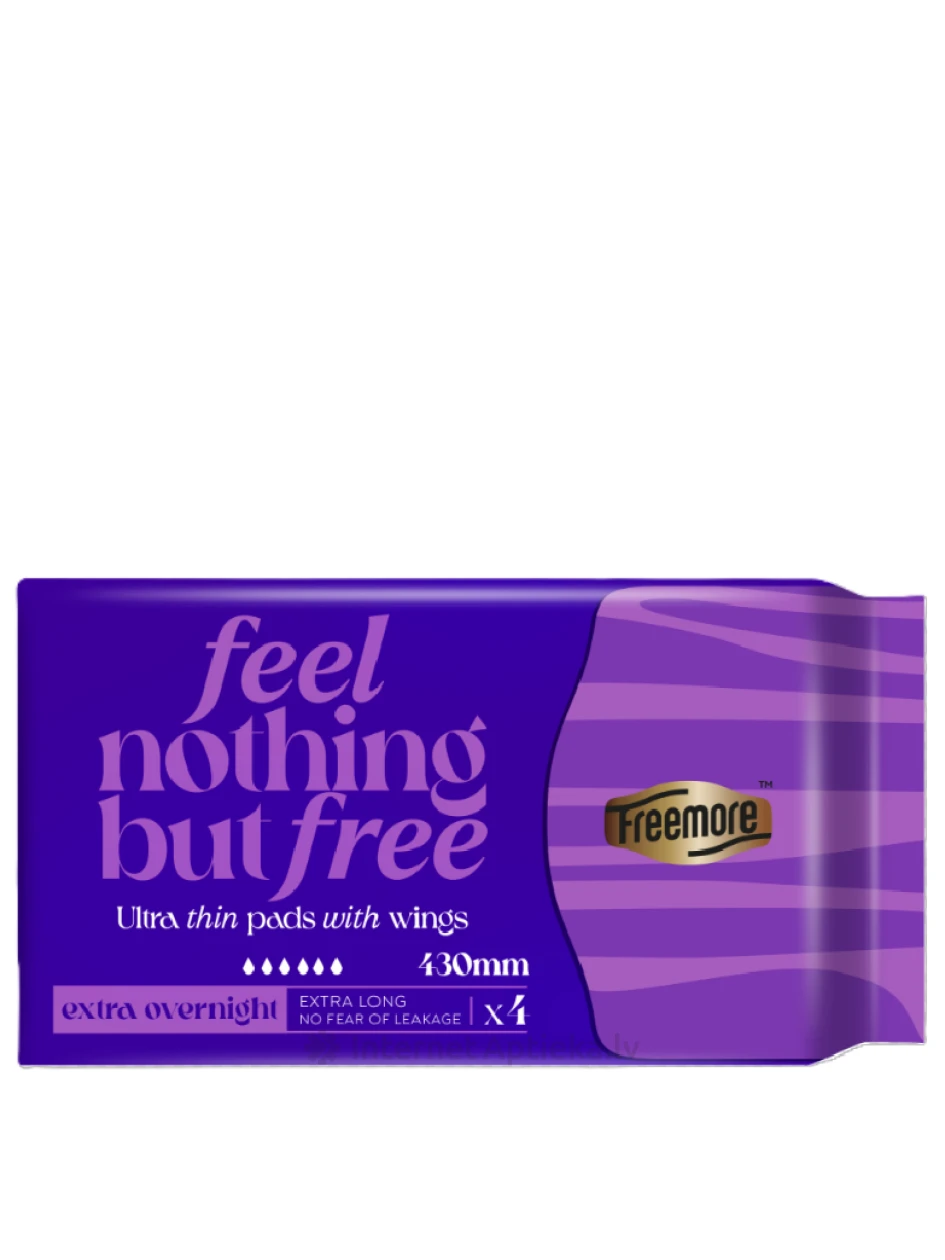Freemore Ultra Extra Overnight гигиенические прокладки, 4 шт. | internetaptieka.lv
