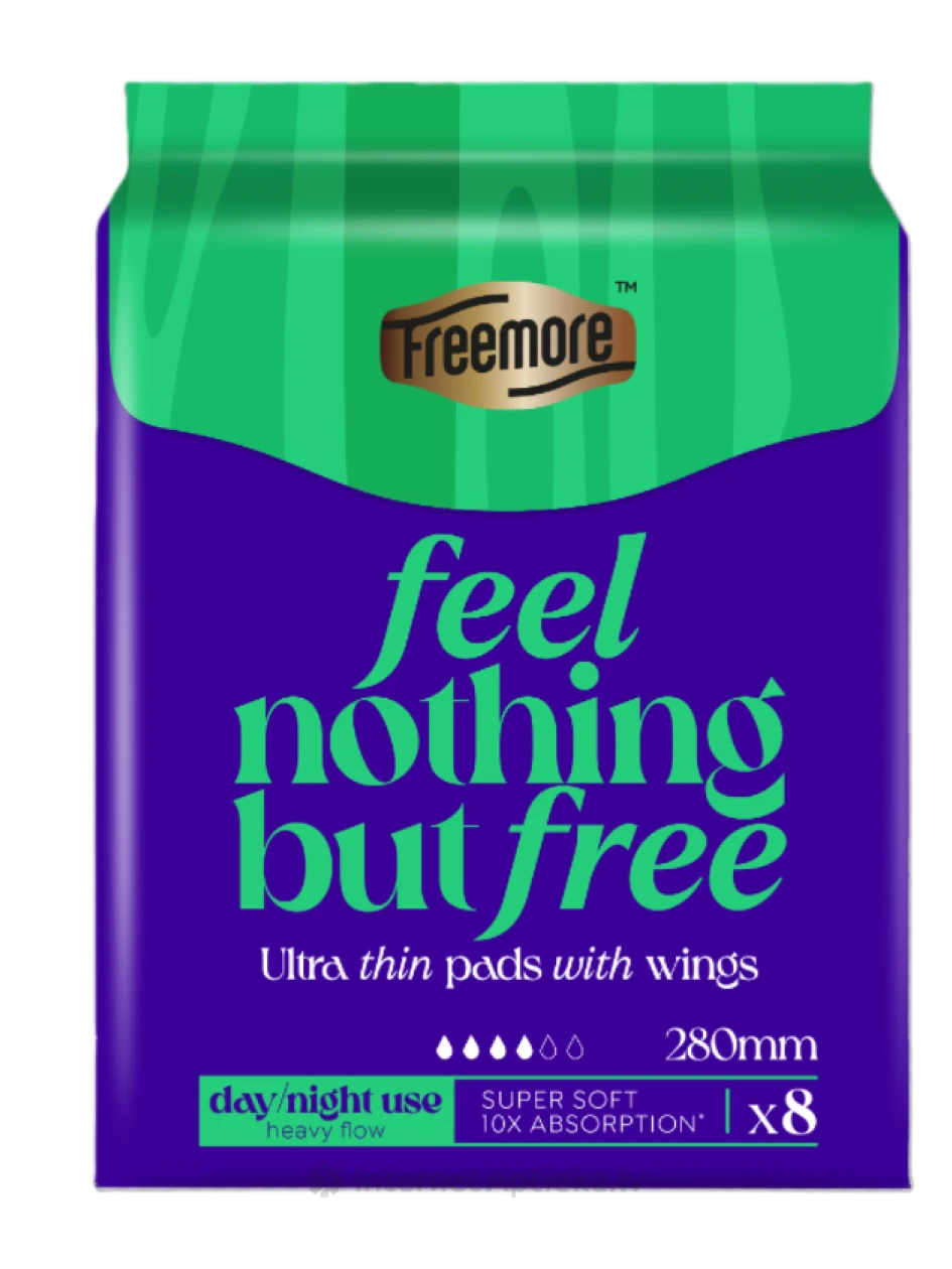 Freemore Ultra Thin Night Use гигиенические прокладки, 8 шт. | internetaptieka.lv