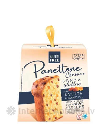Nutrifree Классический Панеттоне с изюмом и цукатами, 600 g | internetaptieka.lv