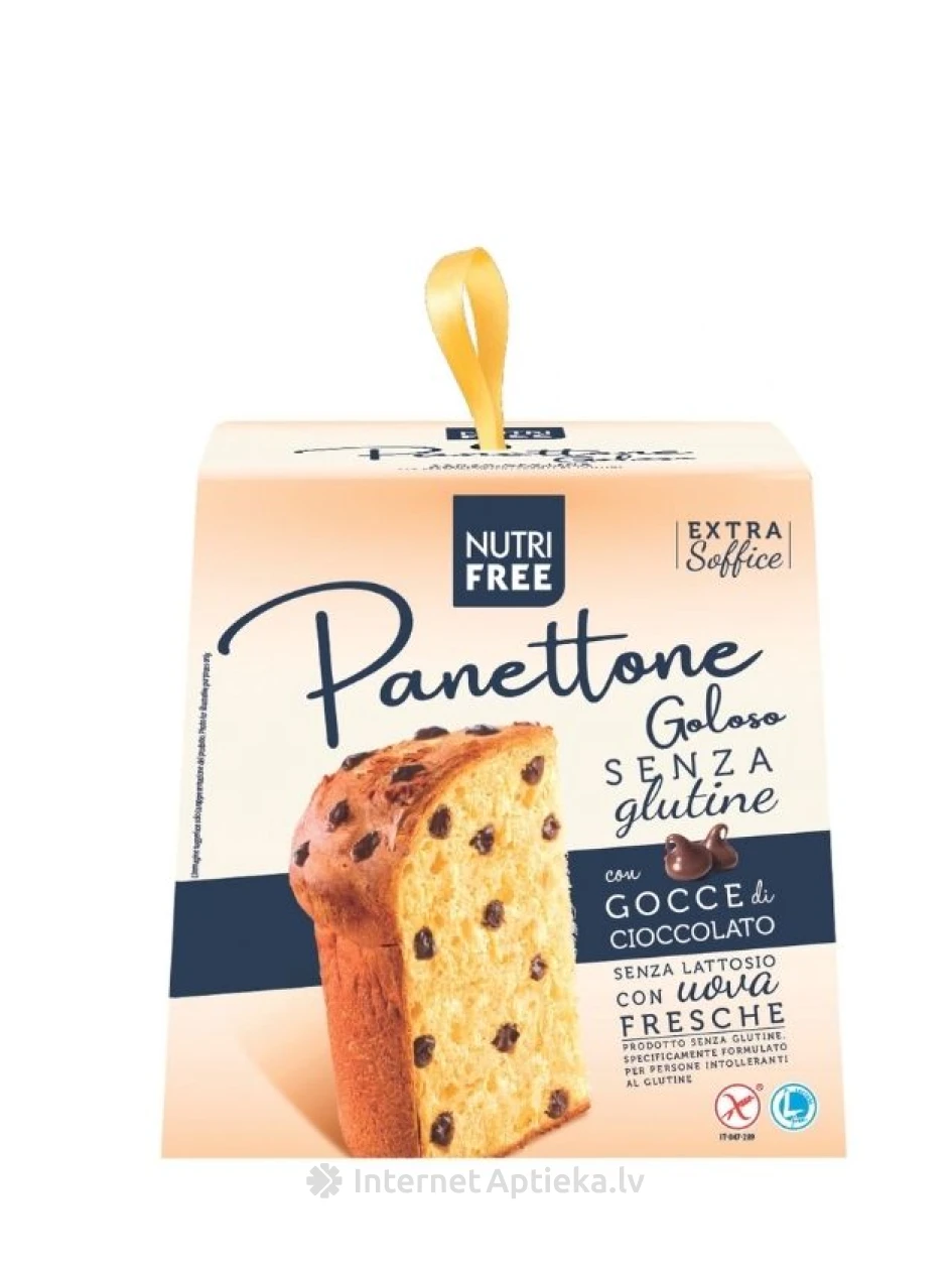 Nutrifree Gardēžu panettone ar šokolādes gabaliņiem, 600 g | internetaptieka.lv