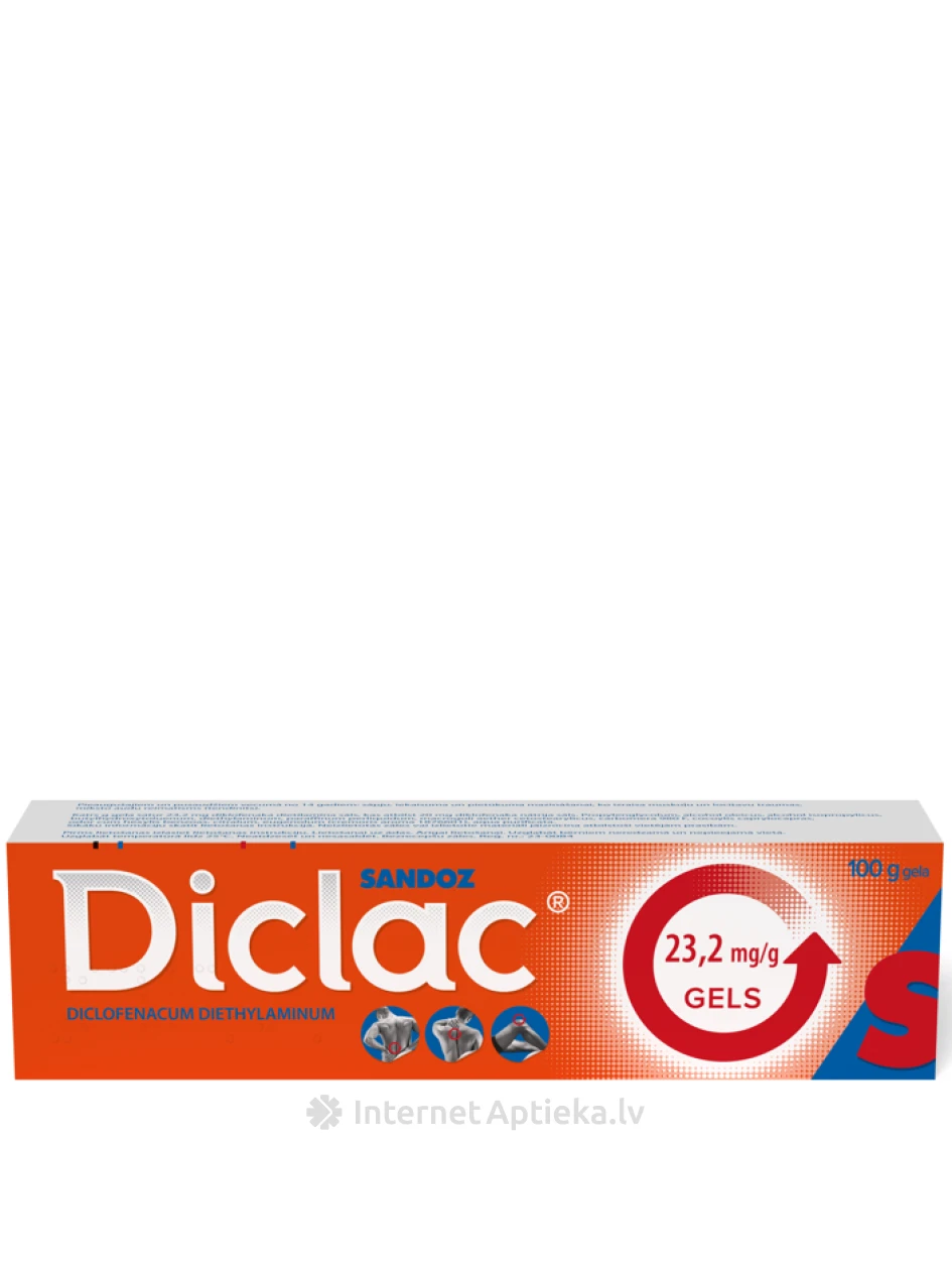 Diclac 23,2 mg/g gelis, 100 g | internetaptieka.lv