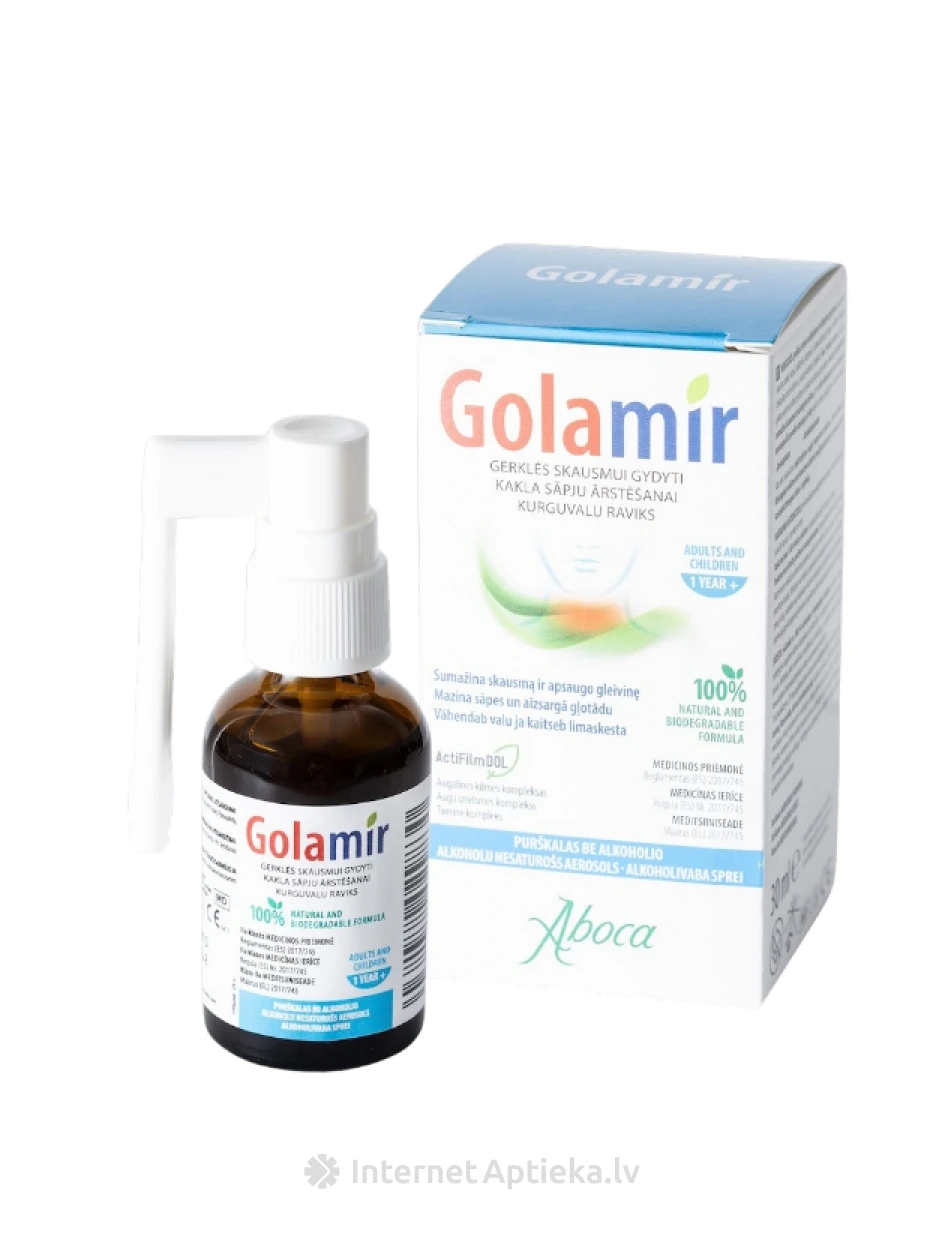 GOLAMIR аэрозоль без алкоголя, 30 мл | internetaptieka.lv