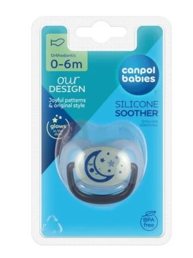 CANPOL babies silikona ortodontisks māneklītis 0-6 mēn., zils