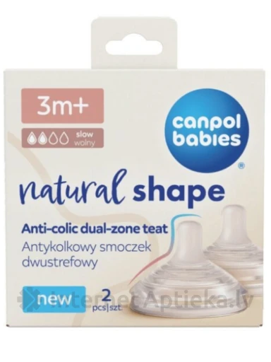 CANPOL babies Anti-colic žindukas, 3+ mėnesiai, 2 vnt | internetaptieka.lv