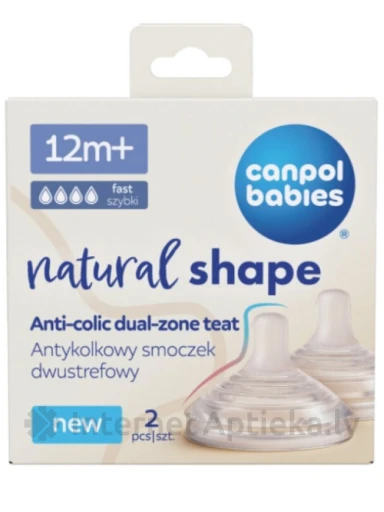 CANPOL babies Anti-colic žindukas, 12+ mėnesių, 2 vnt | internetaptieka.lv