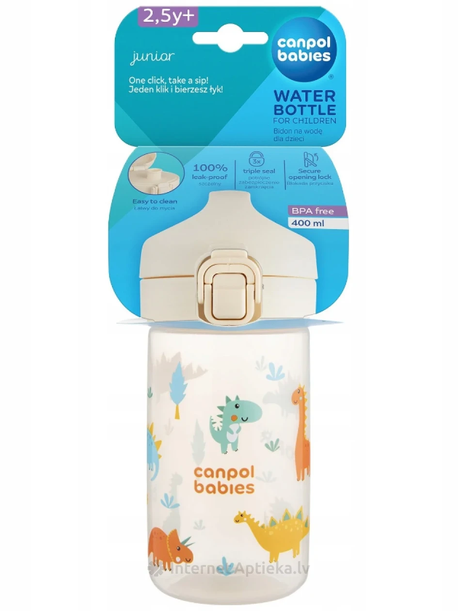 CANPOL babies JUNIOR vandens butelis 2,5 metų, 400 ml | internetaptieka.lv
