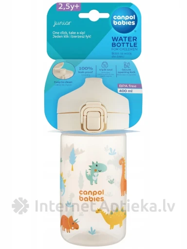 CANPOL babies JUNIOR vandens butelis 2,5 metų, 400 ml | internetaptieka.lv