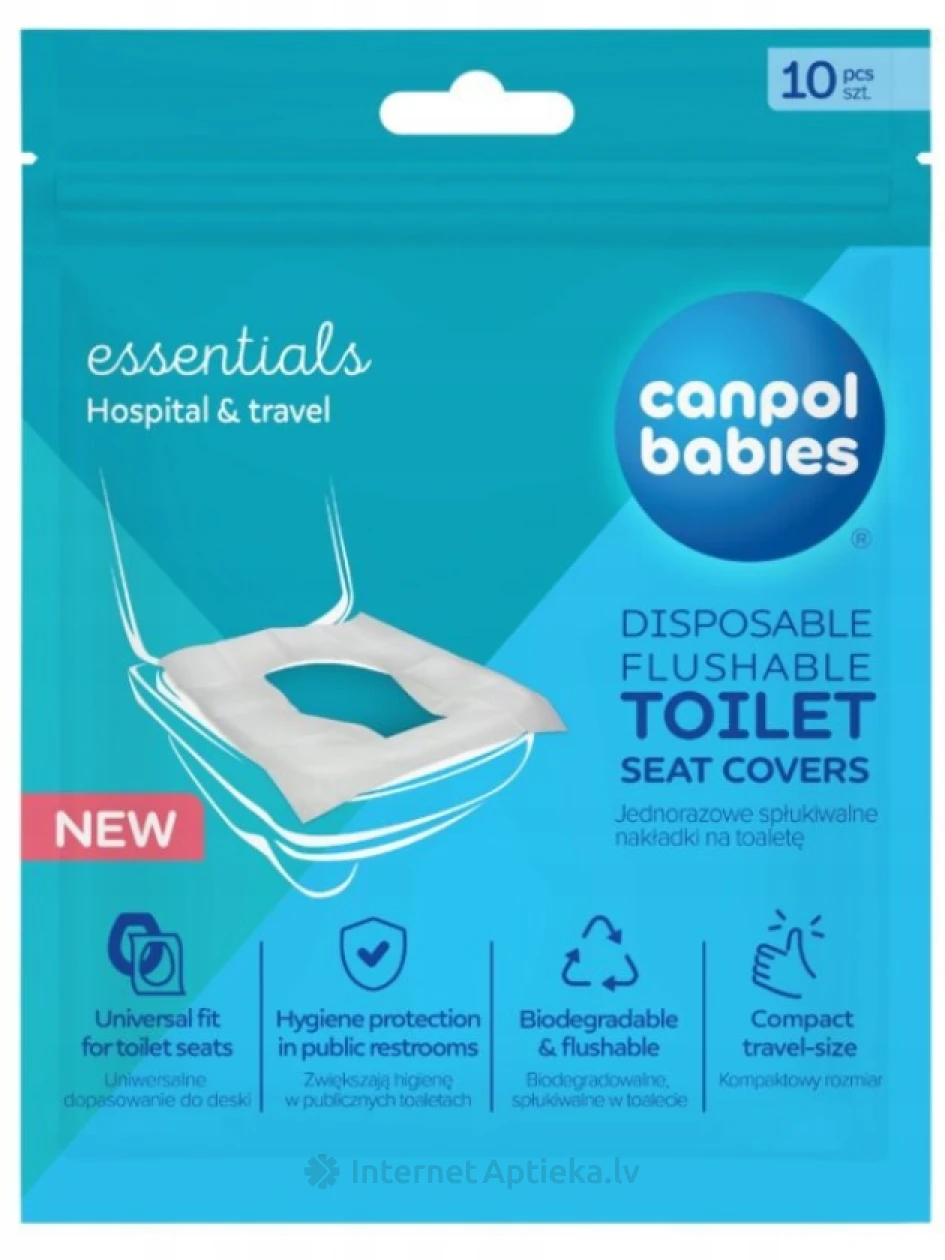 CANPOL babies vienkartiniai tualeto sėdynių užvalkalai, 10 vnt | internetaptieka.lv