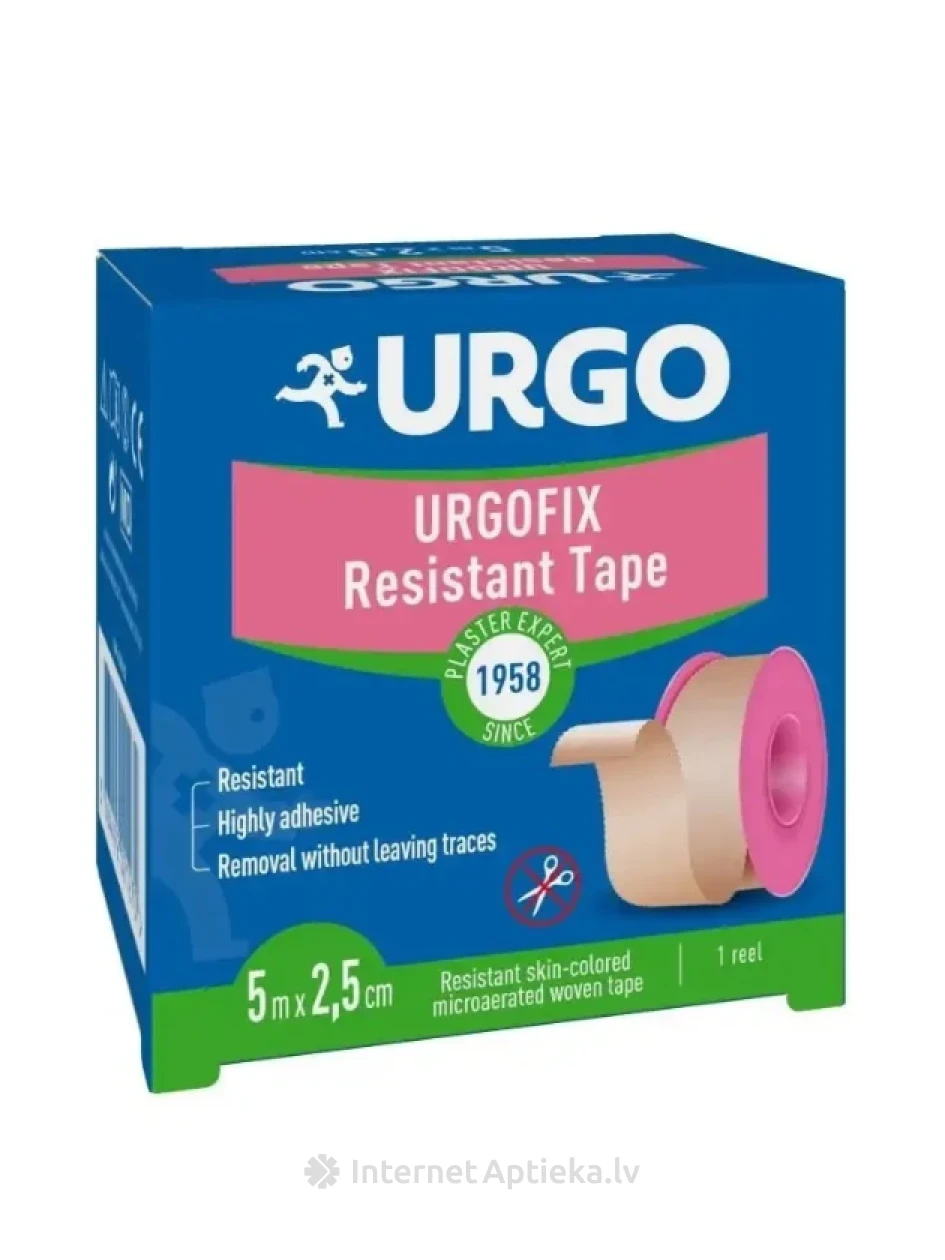 Urgo Fix pleistrai, 5 m x 2,5 cm | internetaptieka.lv