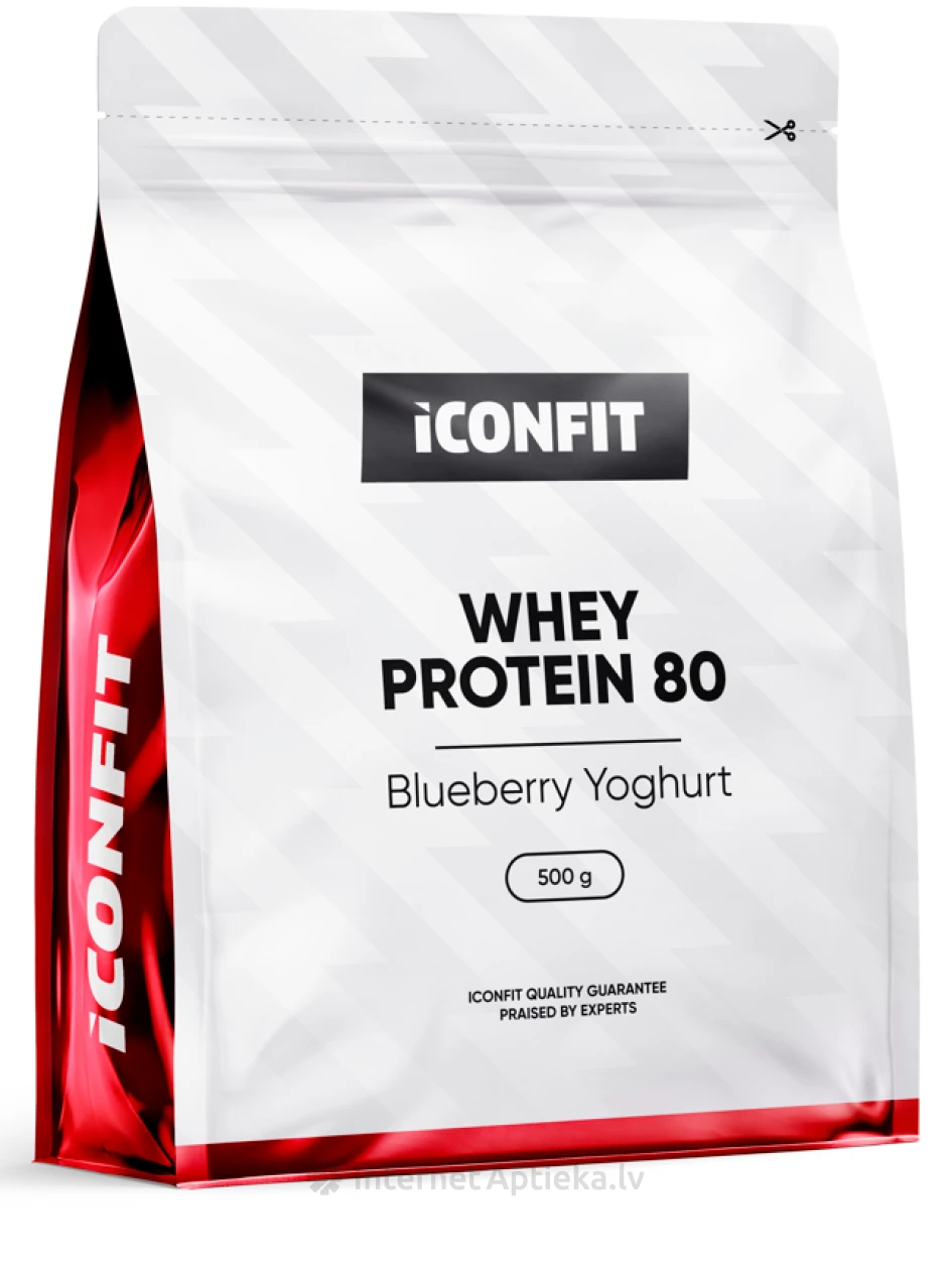 ICONFIT Сывороточный протеин 80 Йогурт с черникой, 500 г | internetaptieka.lv