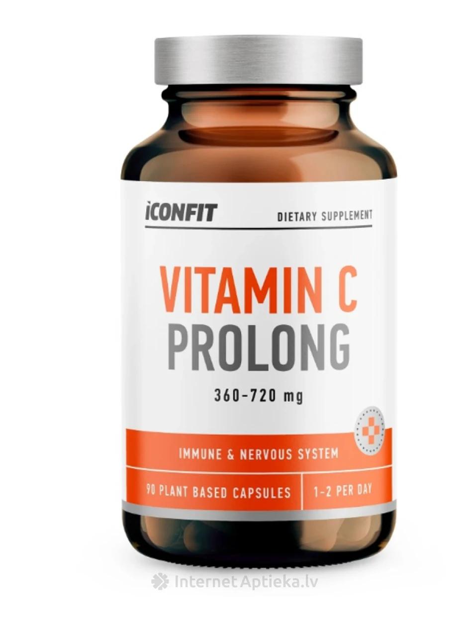ICONFIT C Vitamīns ar pakāpenisku izdalīšanos 720mg, 90 kapsulas | internetaptieka.lv