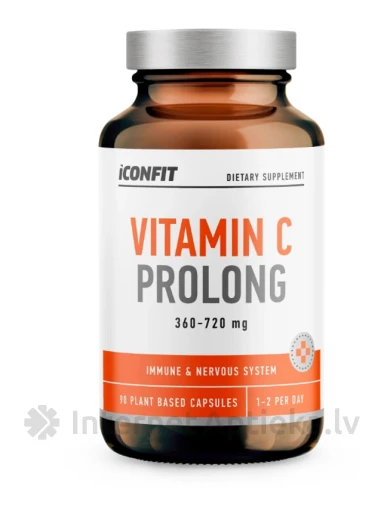 ICONFIT C Vitamīns ar pakāpenisku izdalīšanos 720mg, 90 kapsulas | internetaptieka.lv