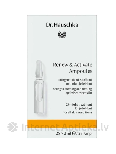 Dr. Hauschka Renew and Activate Ampoules - atkuriamosios ir aktyvinančios ampulės, 28 x 2 ml | internetaptieka.lv