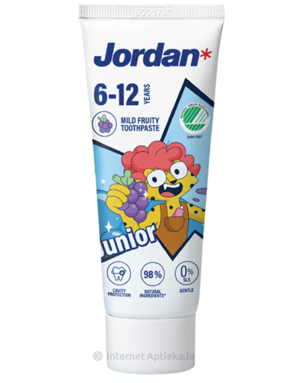 JORDAN Junior hambapasta lastele, 6-12 aastat, 50 ml | internetaptieka.lv