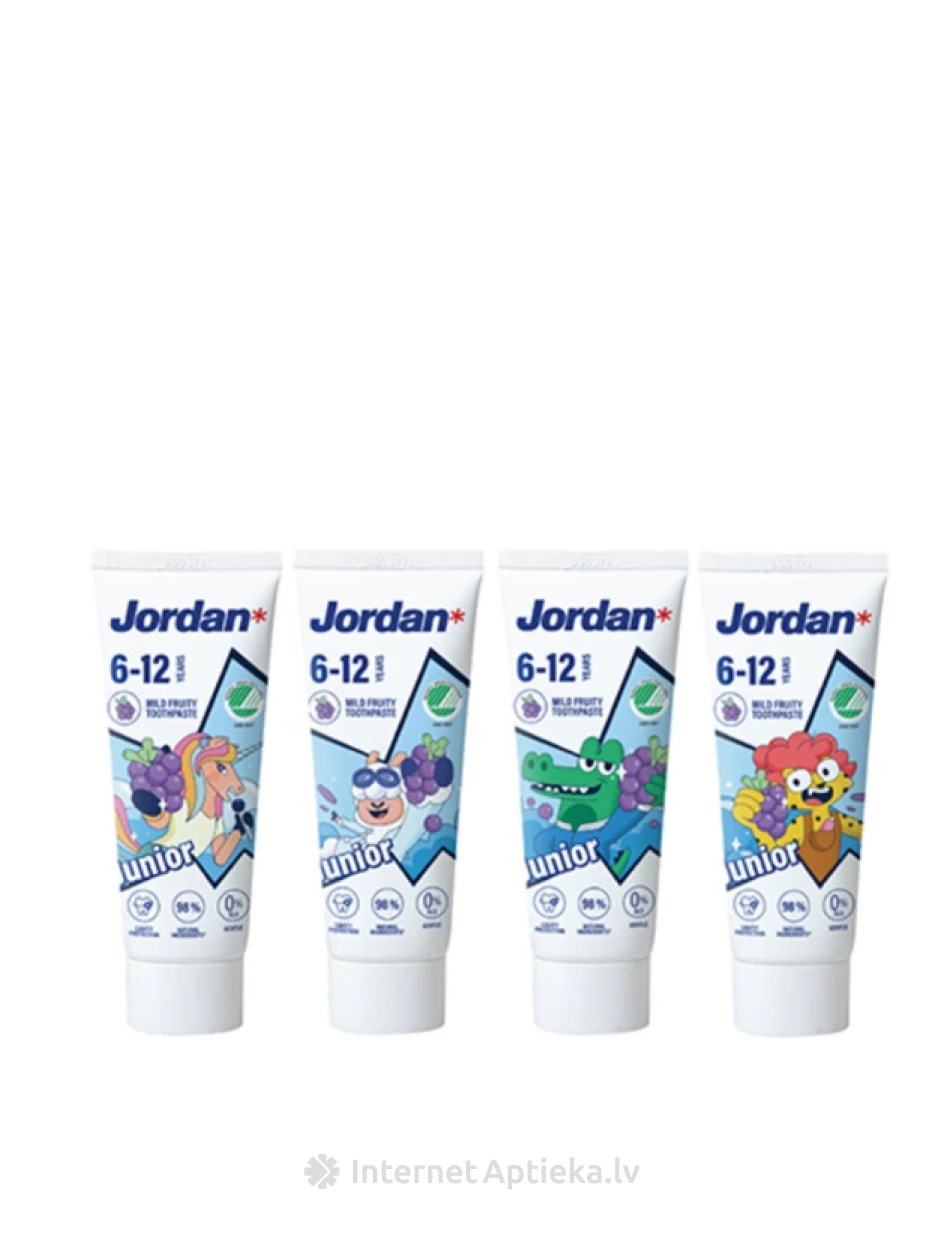 JORDAN Junior hambapasta lastele, 6-12 aastat, 50 ml | internetaptieka.lv