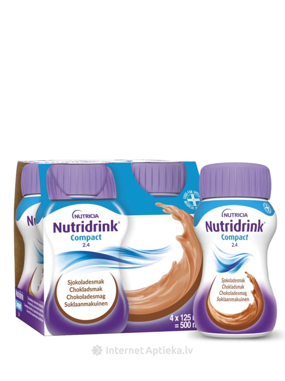 Nutricia Nutridrink šokolaadi maitsega, 4 x 125 ml | internetaptieka.lv