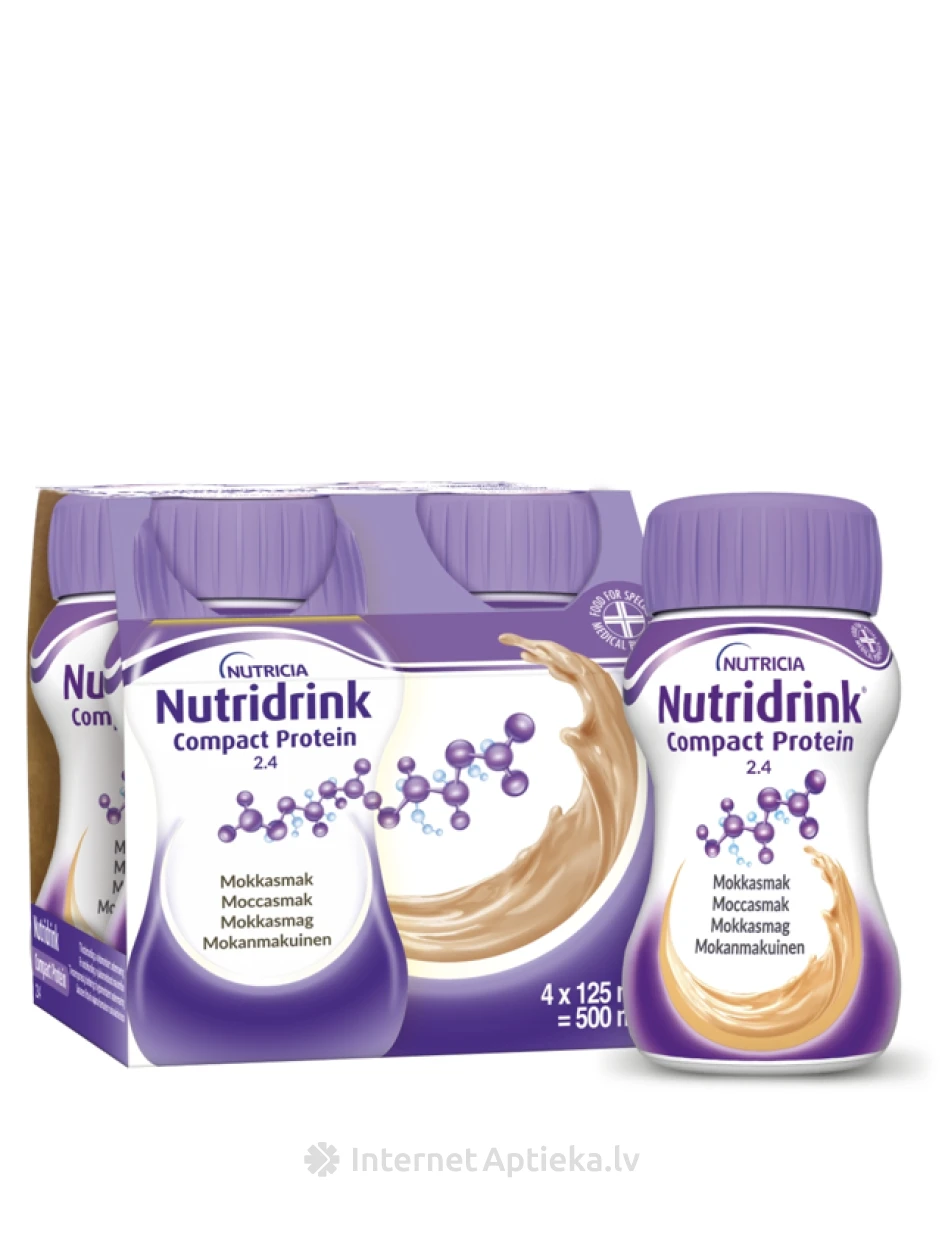 Nutridrink Protein со вкусом моки, 4 x 125 мл | internetaptieka.lv