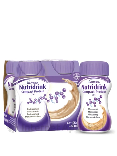 Nutricia Nutridrink Protein ar mokas garšu, 4 x 125 ml | internetaptieka.lv