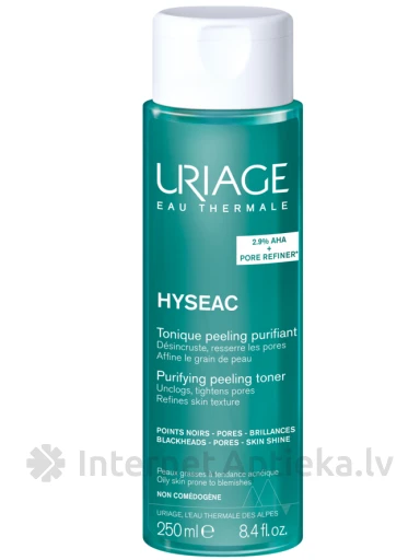 URIAGE HYSEAC PURIFYING PEELING TONER tonikas, 250 ml | internetaptieka.lv