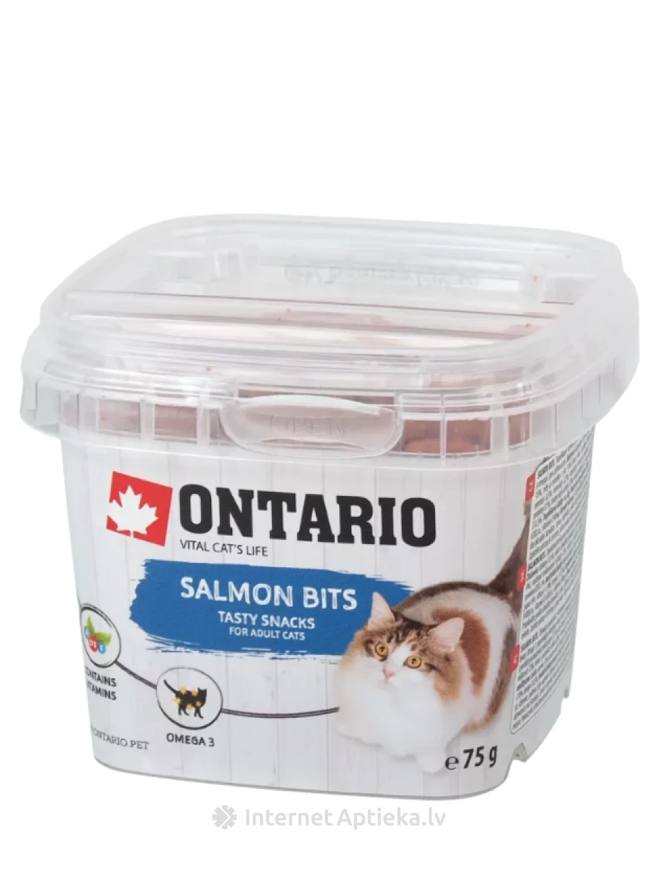 Ontario Cat Snack Lõhepalad Kassidele, 75 g | internetaptieka.lv