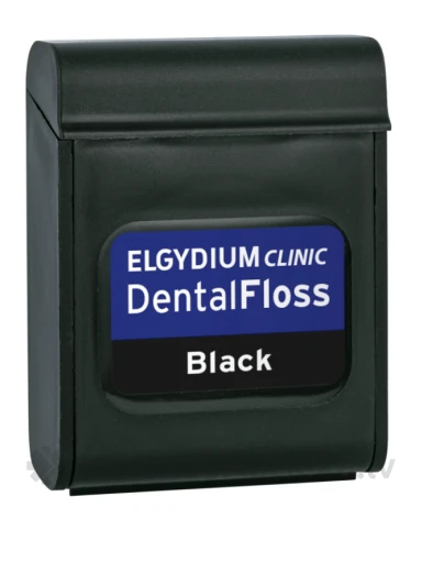 ELGYDIUM CLINIC DENTAL FLOSS Melns zobu diegs | internetaptieka.lv