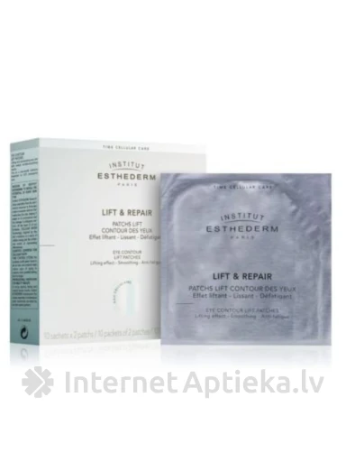 Institut Esthederm Lift & Repair plāksnīšu maska acu zonai, 10x2 gb. | internetaptieka.lv