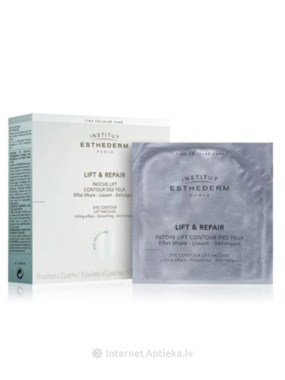 Institut Esthederm Lift & Repair plāksnīšu maska acu zonai, 10x2 gb. | internetaptieka.lv
