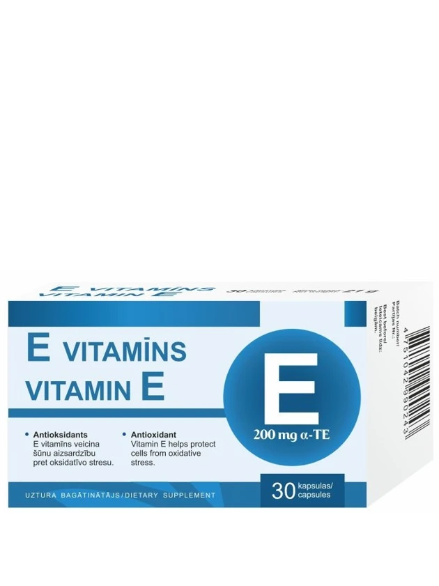 E vitamīns kapsulas, 30 gab.