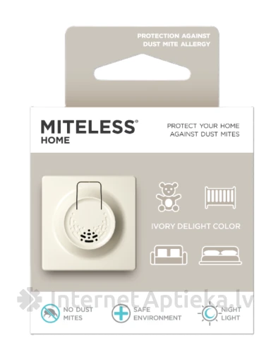 MITELESS HOME ultragarsinis prietaisas nuo dulkių erkučių, 1 vnt. | internetaptieka.lv