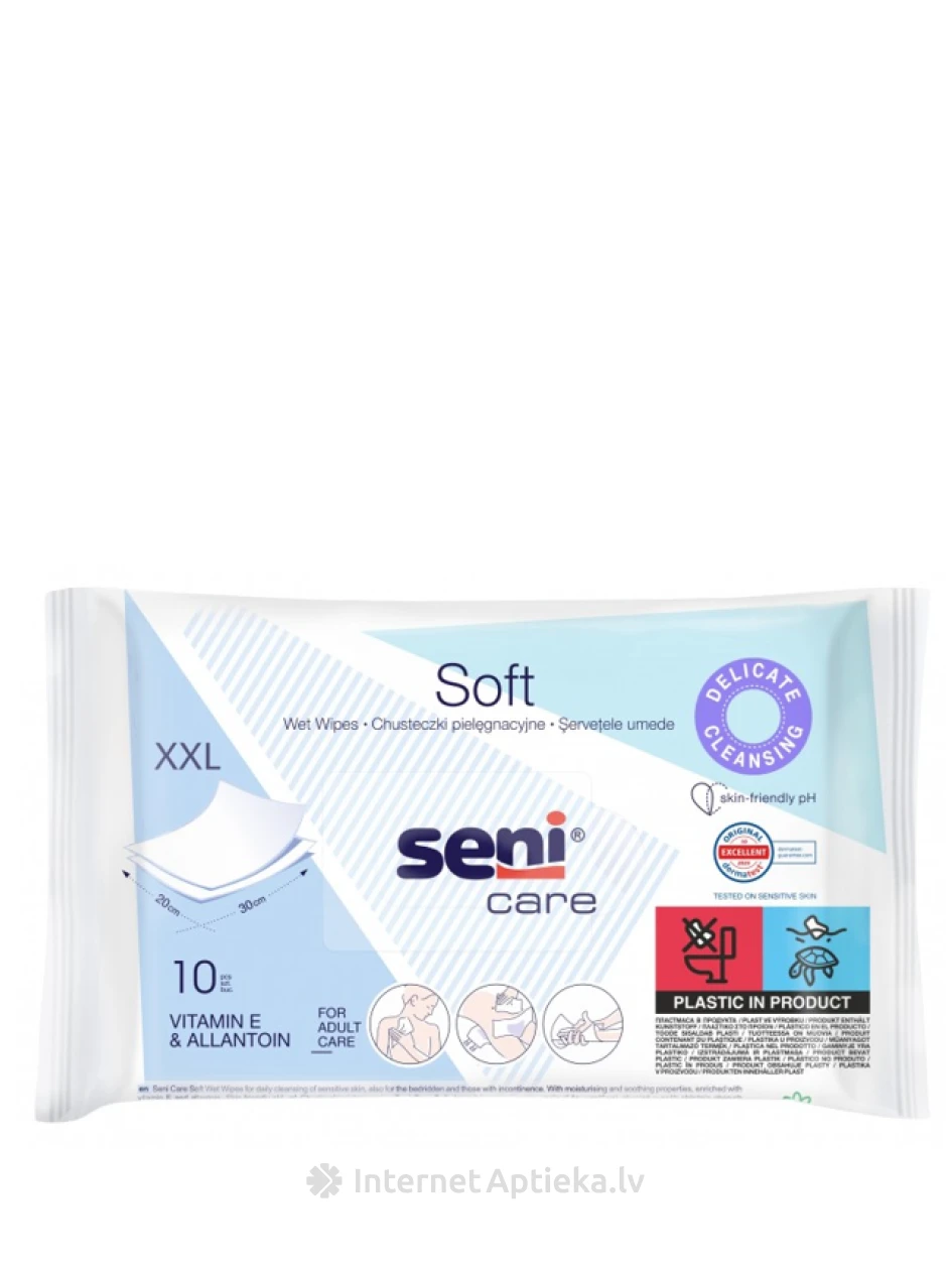 Seni Care Soft niisked salvrätikud, 10 tk | internetaptieka.lv