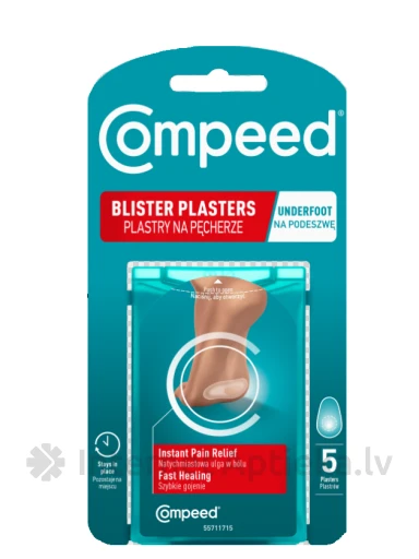 COMPEED pleistrai sportuojant nutrintoms pūslelėms ant pėdų, 5 vnt. | internetaptieka.lv
