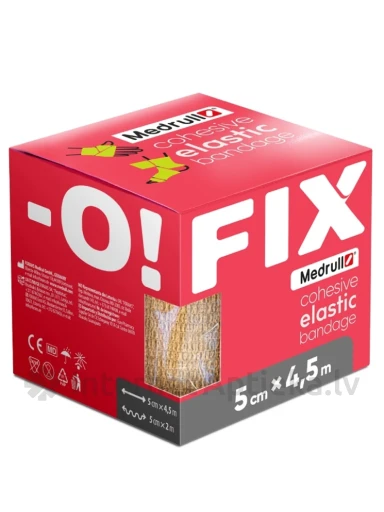 Medrull Fix-O elastinis tvarstis 5 cm x 4,5 m, lipnus, 1 vnt. | internetaptieka.lv
