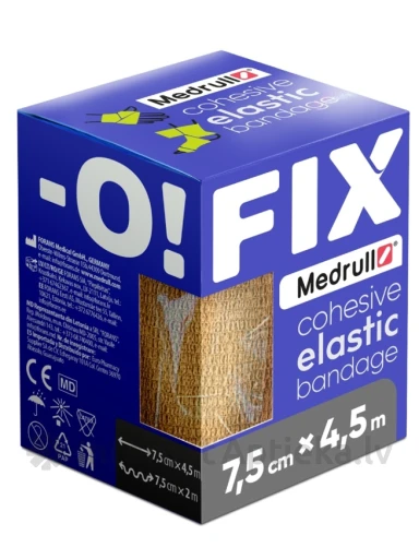 Medrull Fix-O Saite elastīgā 7.5 cm x 4.5 m, pašlīpoša, 1 gb. | internetaptieka.lv