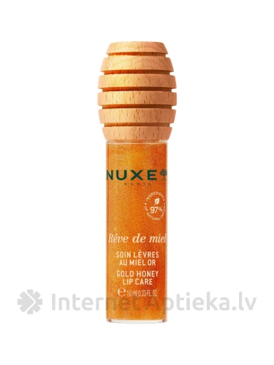 NUXE Rêve de Miel mirdzumu piešķirošs lūpu balzams, 10 ml | internetaptieka.lv