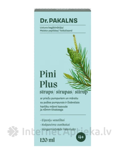 Dr.Pakalns Sīrups Pini Plus, 120 ml | internetaptieka.lv