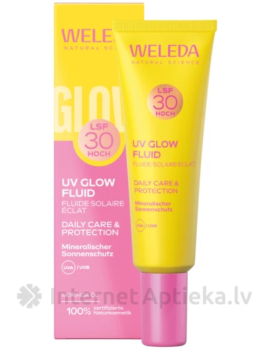 WELEDA UV Glow kaitsev fluid SPF30, 30 ml | internetaptieka.lv