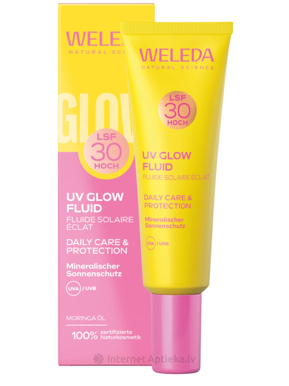 WELEDA UV Glow kaitsev fluid SPF30, 30 ml | internetaptieka.lv