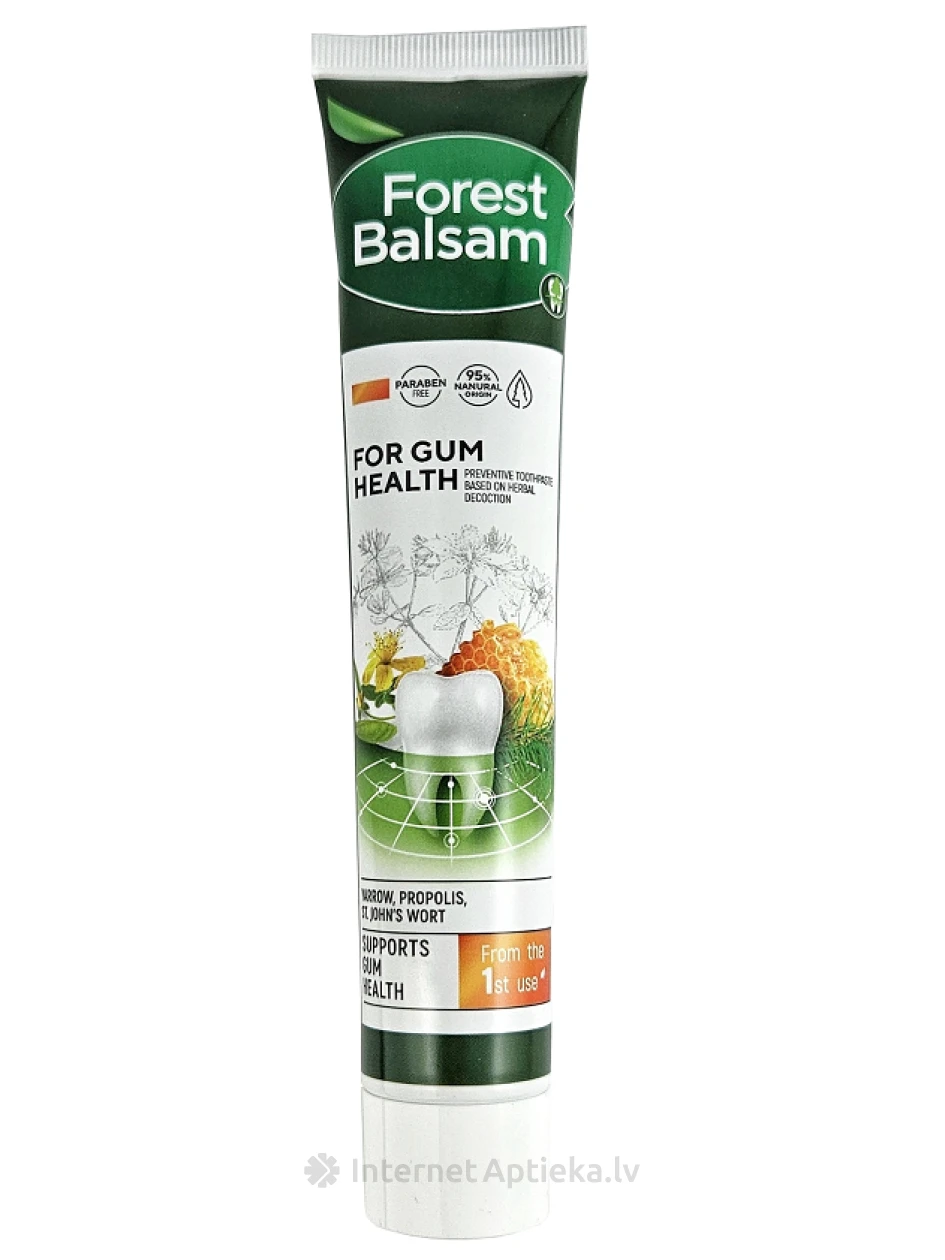 Forest Balsam Zobu pasta ar propolisa un asinszāles ekstraktiem, 75 ml | internetaptieka.lv