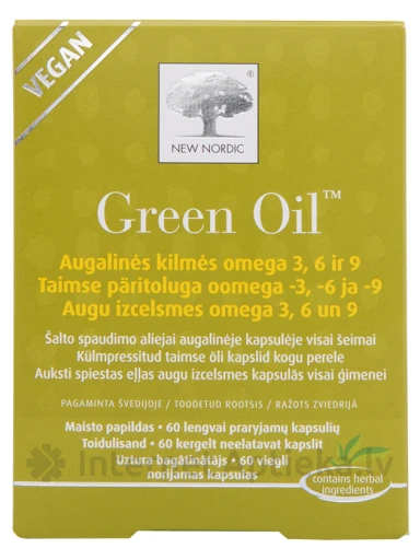 New Nordic Green Oil kapslid, 60 kapslit | internetaptieka.lv