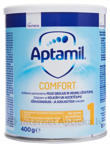 Aptamil COMFORT 1 spec. piena maisījums no dzimšanas, 400 g | internetaptieka.lv