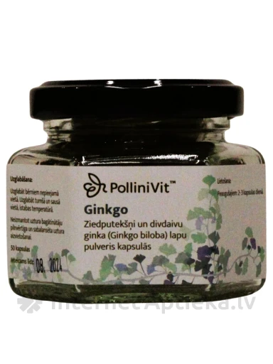 Pollinivit ginko, 50 kapsulas | internetaptieka.lv