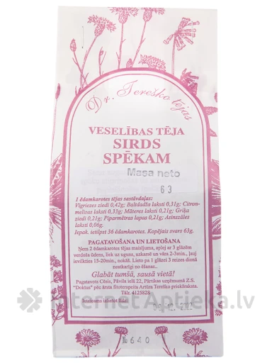 Dr.Tereško чай для силы сердца, 63 г | internetaptieka.lv