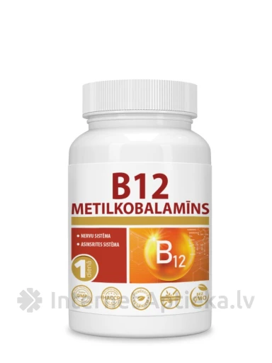 Vitamiin B12 (metüülkobalamiin) 1000mcg, 60 tabletti | internetaptieka.lv