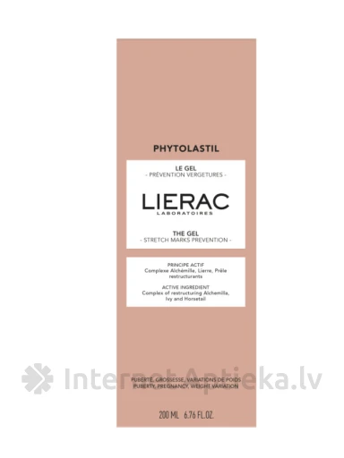 LIERAC PHYTOLASTIL гель для профилактики растяжек, 200 мл | internetaptieka.lv