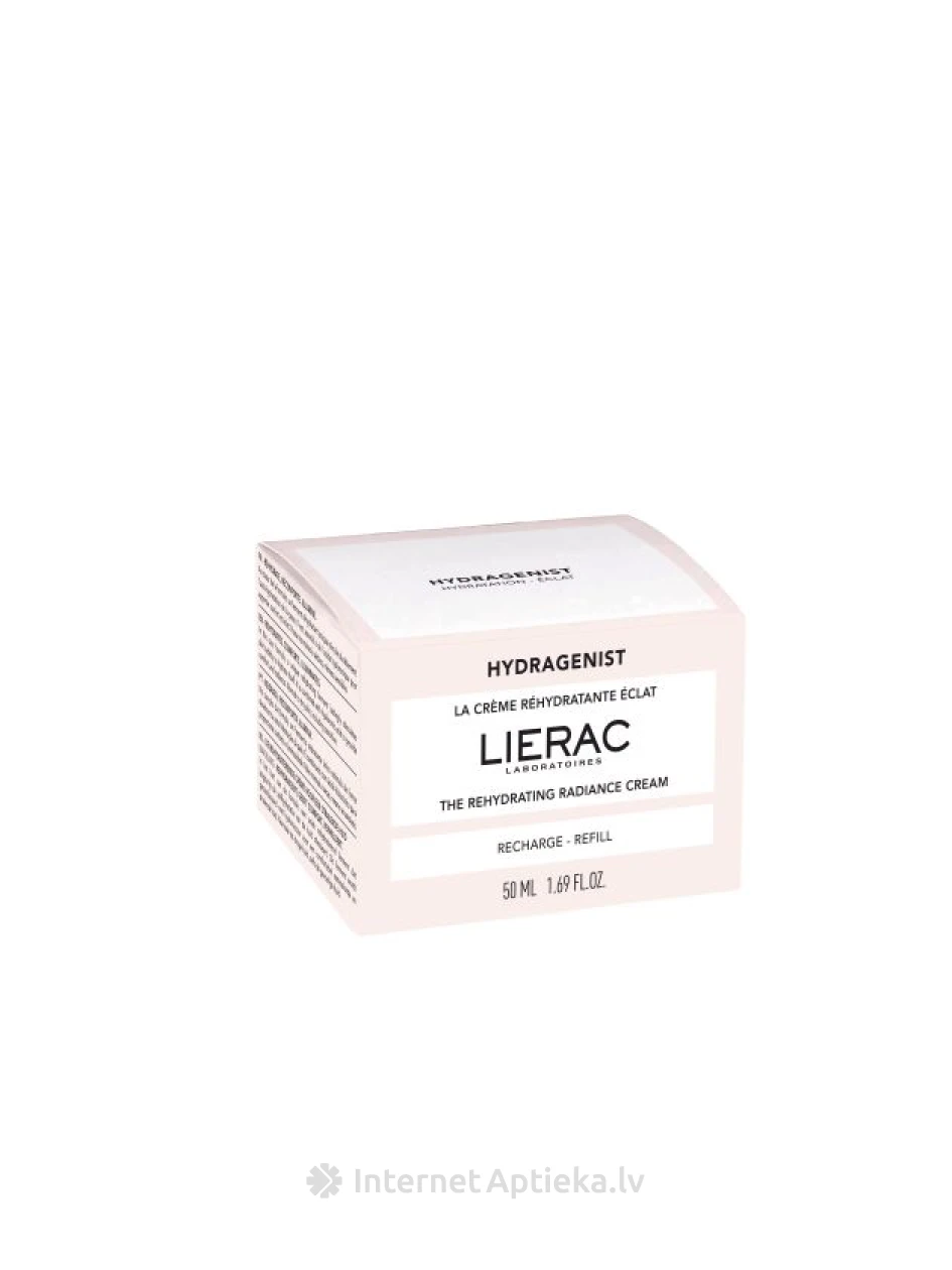 LIERAC HYDRAGENIST mitrinošs krēms normālai un sausai sejas ādai, refils, 50 ml | internetaptieka.lv